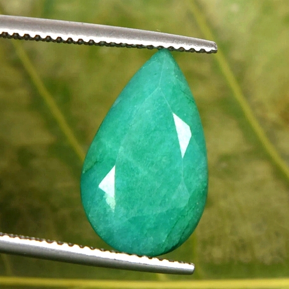 Pear Cut Faceted Natural Green Emerald Loose Gemstone Columbian Emerald 7.50 Ct - Picture 2 of 3